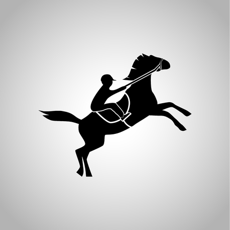 Horse racing iconのイラスト素材