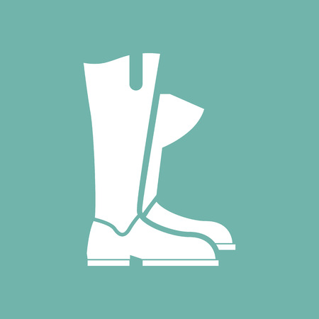 Horse jockey boots iconのイラスト素材