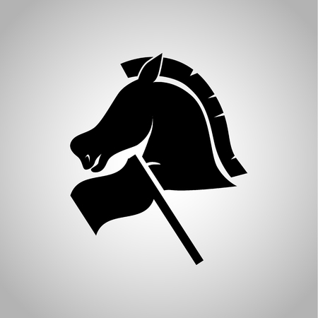 The winner horse in a race iconのイラスト素材