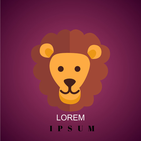 Color circus lion head iconのイラスト素材