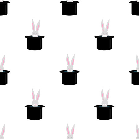 Focus with rabbit and hat iconのイラスト素材