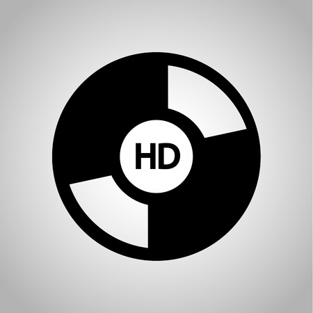 Disk with HD quality film iconのイラスト素材