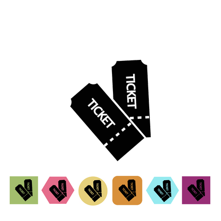 Two cinema tickets iconのイラスト素材