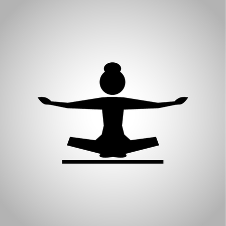 Pose in yoga iconのイラスト素材