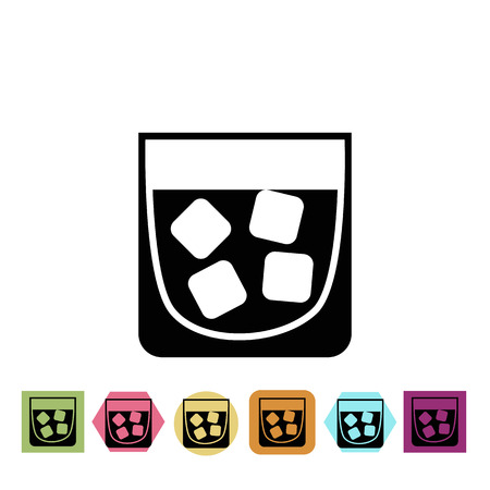 Glass of whiskey iconのイラスト素材