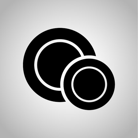 Two plates iconのイラスト素材