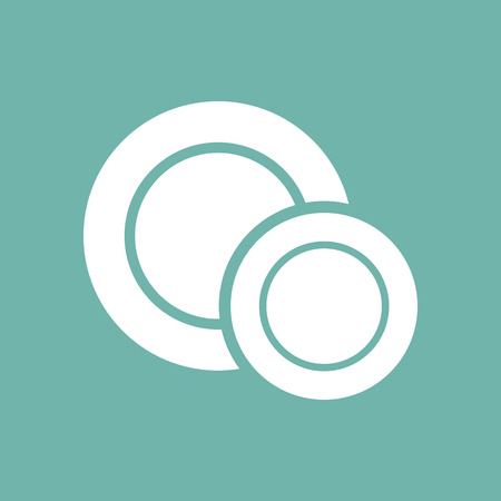Two plates iconのイラスト素材