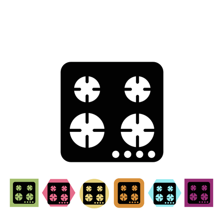 Cooktop iconのイラスト素材