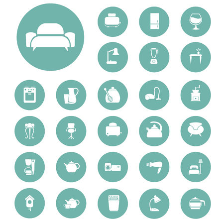 Set of twenty seven house iconsのイラスト素材