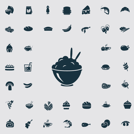 Set of forty food iconsのイラスト素材