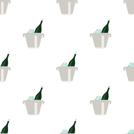 illustration of champagne in bucket iconのイラスト素材