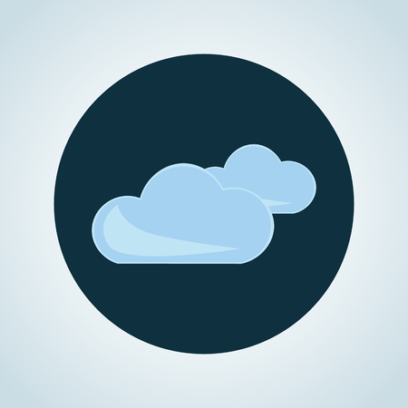 Illustration of cloudy weather iconのイラスト素材