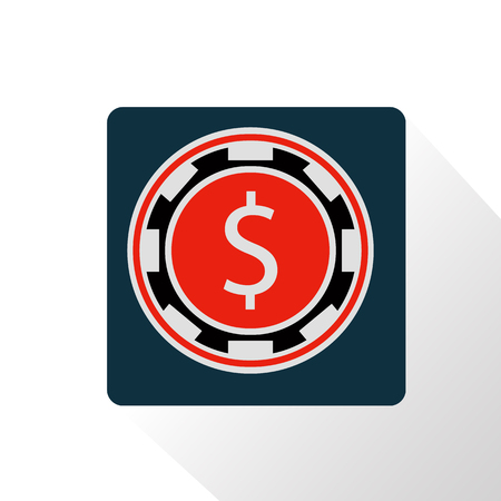 illustration of casino chip iconのイラスト素材