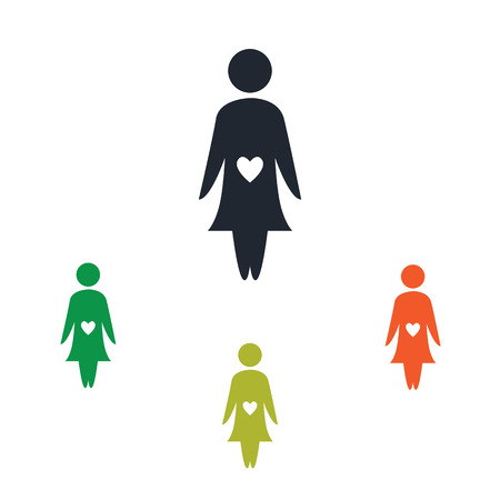 Pregnant woman iconのイラスト素材