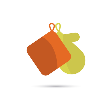 Color illustration of potholders iconのイラスト素材