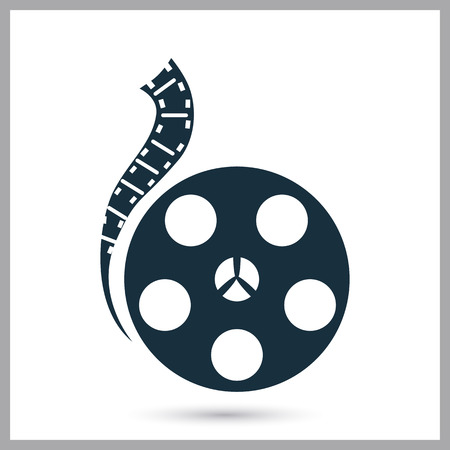 Film icon on backgroundのイラスト素材