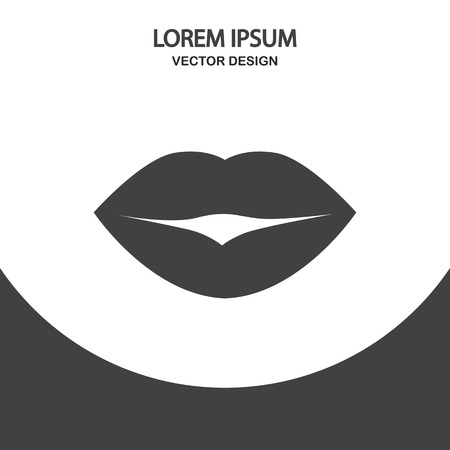 Women mouth icon on the backgroundのイラスト素材