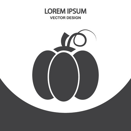 Pumpkin icon on the backgroundのイラスト素材