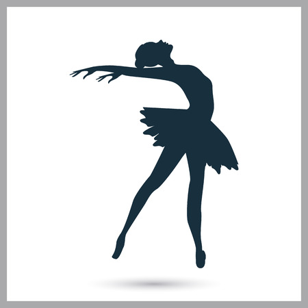 Ballerina icon on the backgroundのイラスト素材