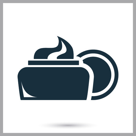 Cosmetic cream icon on the backgroundのイラスト素材