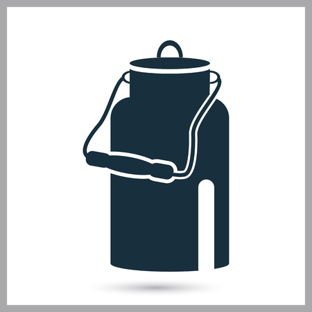 Milk can icon on the backgroundのイラスト素材