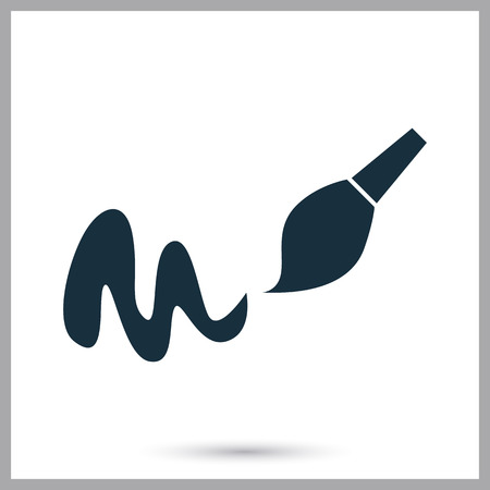 Paint brush icon on the backgroundのイラスト素材