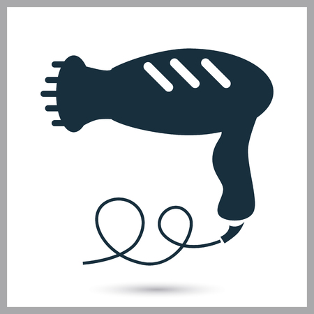 Hair dryer icon on the backgroundのイラスト素材