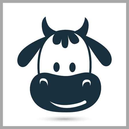 Cow icon on the backgroundのイラスト素材