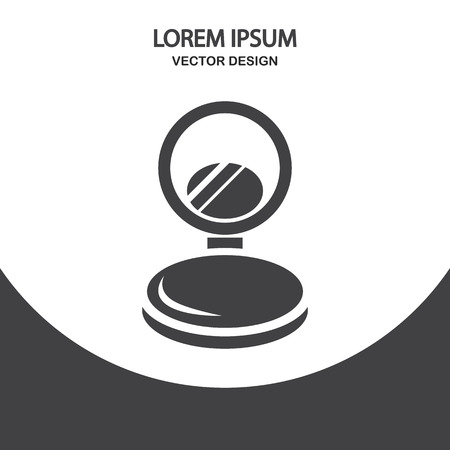 Female powder icon on the backgroundのイラスト素材