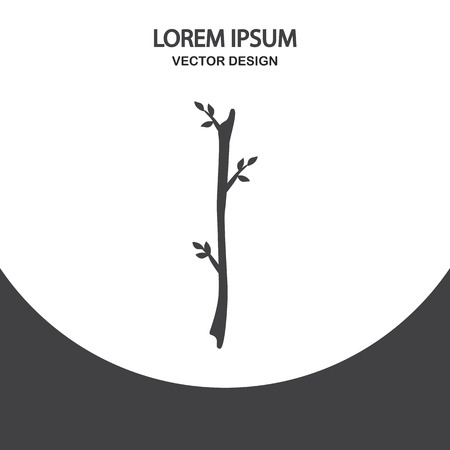 Tree branch icon on the backgroundのイラスト素材