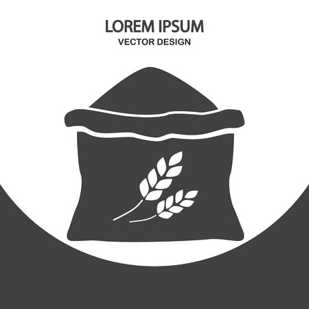 Sack of flour icon on the backgroundのイラスト素材