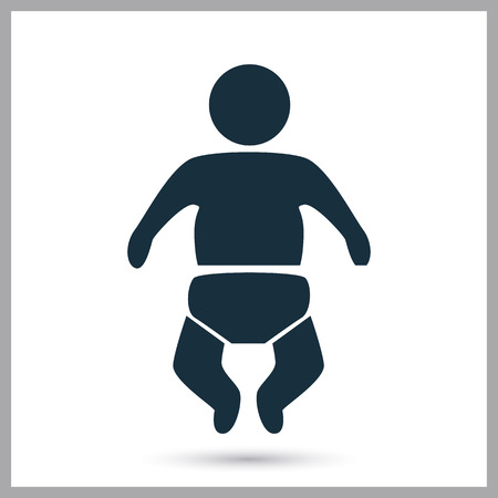 Baby icon on the backgroundのイラスト素材