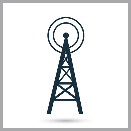 Radio tower icon on the backgroundのイラスト素材
