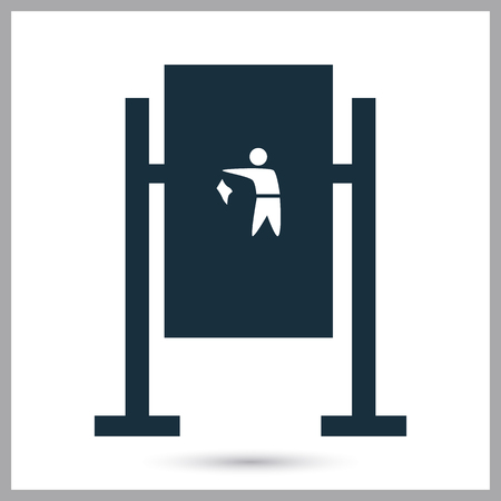 Garbage basket icon on the backgroundのイラスト素材