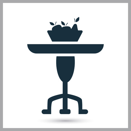 Coffee table icon on the backgroundのイラスト素材