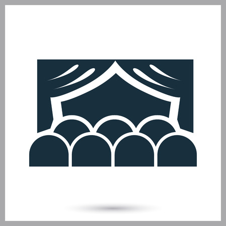 Theater icon on the backgroundのイラスト素材