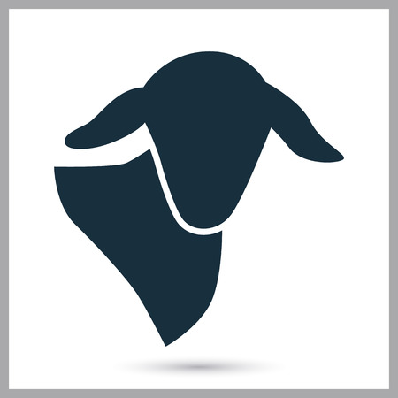 Sheep icon on the backgroundのイラスト素材