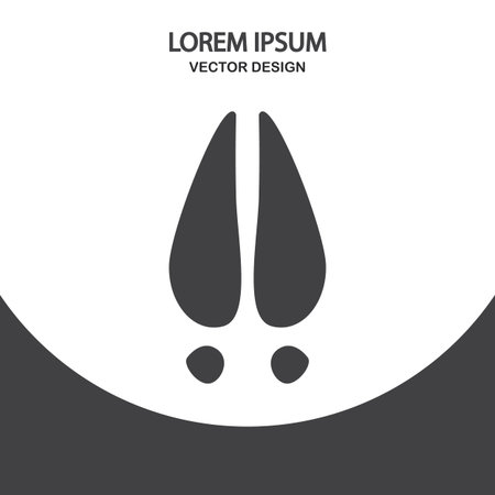Hoof print icon on the backgroundのイラスト素材