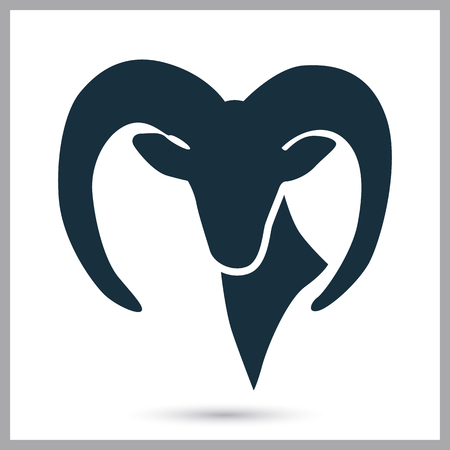 Wild goat icon on the backgroundのイラスト素材