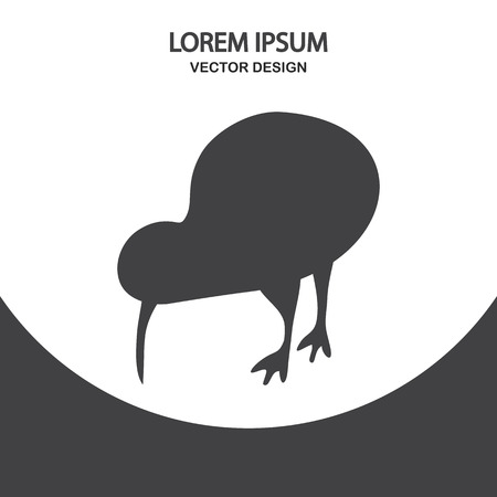 Kiwi icon on the backgroundのイラスト素材