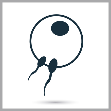 Female fertilization icon on the backgroundのイラスト素材