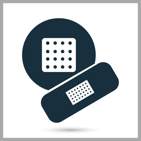 Medical plaster icon on the backgrondのイラスト素材
