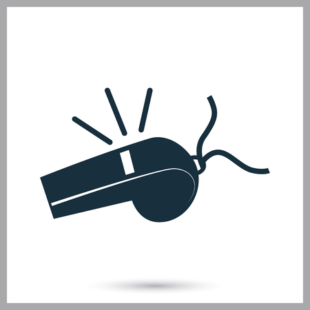Referee whistle icon on the backgroundのイラスト素材
