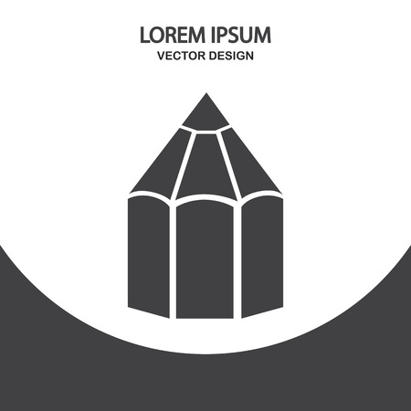 Pencil icon on the backgroundのイラスト素材