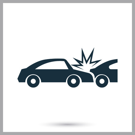 Cars crash icon on the backgroundのイラスト素材