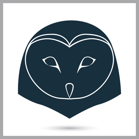 North owl icon on the backgroundのイラスト素材