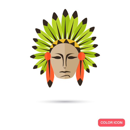 Indian men color flat iconのイラスト素材