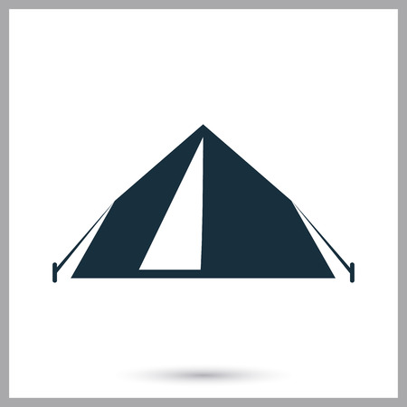 Travel tent icon on the backgroundのイラスト素材