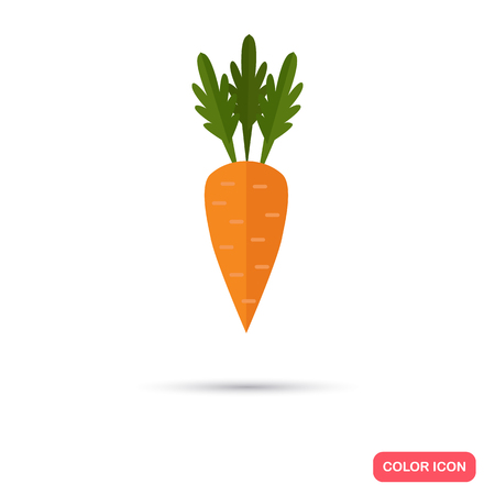 Carrot color flat iconのイラスト素材