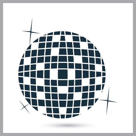 Disco ball icon on the backgroundのイラスト素材